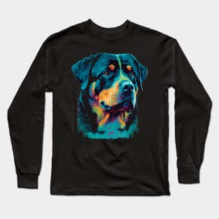 Majestic Rottweiler Pop Art Long Sleeve T-Shirt